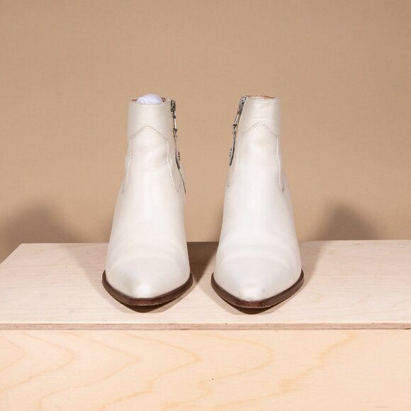 Rag & Bone Razor Boot Antique White Leather - Size 39/9 - Picture 3 of 11